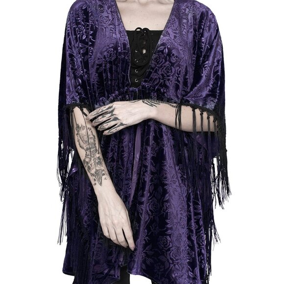 Fang Velvet Kimono - Picture 1 of 5
